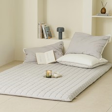 ARPEGGIO BASIC 韓國製造 NEW MAIDEN 8色高密度60支純棉絎縫床墊套, 霧灰色