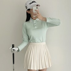 女款高爾夫三步驟長袖領T恤 W809TS06