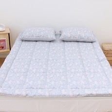 CHOUETTROOM 可整件水洗床褥床墊, 盛開 灰色