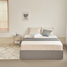 퍼리든 엘릭코 무헤드 3단 서랍 침대 + 본넬 매트리스 세트 방문설치, 그레이