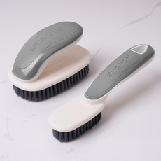 O&Living 衣物運動鞋洗衣刷 清潔刷 2件組, 1套, 灰色