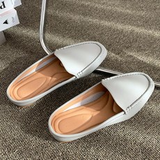 라블 여성용 발편한 쿠션 가죽 블로퍼