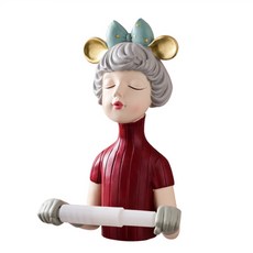 可愛少女髮型面紙盒, 混色, 1個