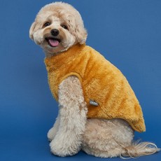 DOG-i 狗狗刷毛絨T恤, 芥末黃