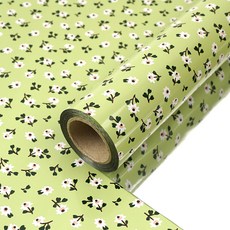 Coco Plus 小碎花塑膠鍍膜捲筒包裝紙 53cm x 17m, 1個, 綠色