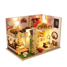 대나무 하우스 미니어처 DIY 키트, 혼합색상, 1개