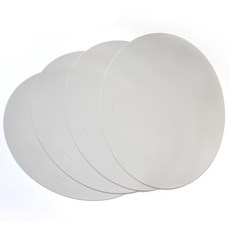 Kitchen9 橢圓形矽膠餐墊 4入, 白色 灰色, 43 x 34 厘米