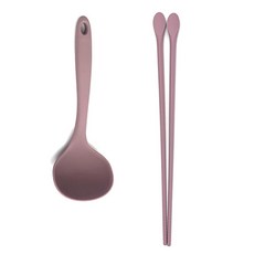 小湯勺 + 油炸筷, 深粉紅色, 1套