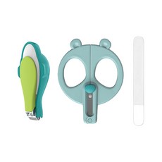 바우마켓 데일리 케어 유아 손톱관리 3종 세트, 그린, 1세트