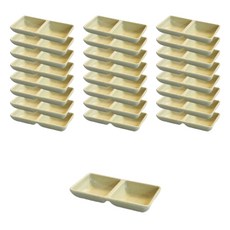 Dongkwang Melamine ABM K Marble Ssangchojang 共享盤, 25個, 米色