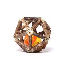 寵物木質玩具球 L號, 混合顏色, 1個