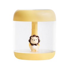 라이온 무선형 미니 가습기 350ml, Secret-HDF, 옐로우