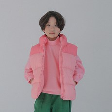 베리클로젯 주니어 남아용 콤비 블록 패딩 조끼