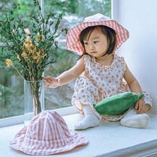 SOMNIUMBEBE 兒童鋼圈雙面漁夫帽