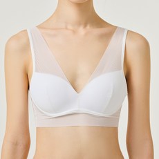 JAJU 여성용 헴라인 크롭브라