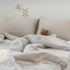 LucidSleep Märchen 棉質莫代爾超細纖維玉米棉絎縫被 菱格紋, 木質米色
