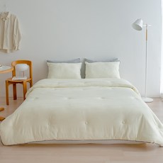 yesbedding 柔軟卡斯提拉水洗抗菌羽絨填充四季被, 奶油起司