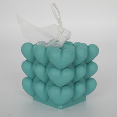 Jbloom Laea 愛心泡泡造型香氛蠟燭 綠色, 160g, 2個, 森林微風