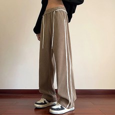 남성용 패션플로우 캐주얼 스포티 투 라인 트레이닝 바지