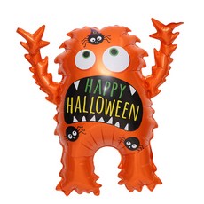 GRABO 萬聖節怪物鋁箔氣球, 橘色, 1個
