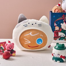 BUTTERSHOP 跑跑薑餅人 牛奶貓 勇敢餅乾 臉型抱枕, 棕色