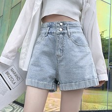 MMMII 女款雙高腰獨特丹寧熱褲 MMM149