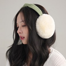 데이닉 여성용 겨울 머리띠 귀마개 방한 털 귀도리