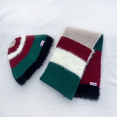 메르시밴드 니트 비니 + 머플러 세트