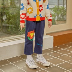 minidou 兒童喇叭鬆緊帶牛仔褲