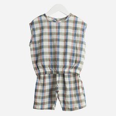 BOOMBOOMKIDS Merci Beaucoup 兒童楊柳紗格紋套裝 SS22S28