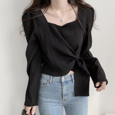 PEONIST 扭結設計方領上衣