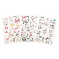 Beauty Home Hello Kitty 紋身貼紙 3件組, 1組, 多色