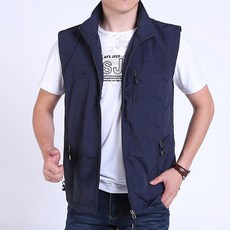 남성용 선빛 덴트 아웃도어 포켓 수납 조끼