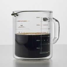 빈플러스 더블월 에디션 오토드립 전용 이중 내열유리 핸드드립 커피 서버, 1개, 단품, 600ml 1개, 단품, 600ml