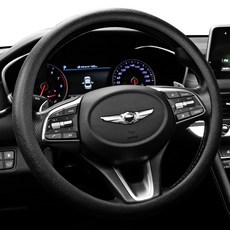 엑스핏 1mm 슬림 논슬립 실리콘 자동차 순정형 핸들커버 전차종공용, 블랙