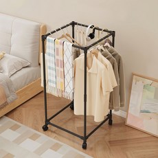 EVER HOUSE 移動式方塊開放型衣架, 黑色