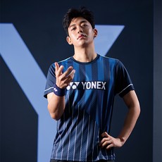 YONEX 男款羽毛球短袖T恤 213TS011M