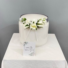LOVELY FARM 復古玫瑰納骨塔裝飾人造花組合 A套組, 1套, 白色