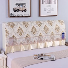 빈테리어 글로시 레이스 침대 헤드 커버, 06, 1개