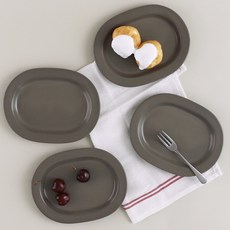 바이림 타원접시 소, 딥브라운, 4개, 단품