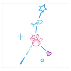 젤루나 깜찍한 파스텔 컬러 별자리 일러스트 바디 헤나 타투 스티커, 1개, T-250 게자리
