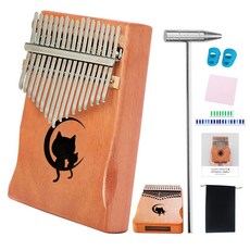 AFECTO 17音 C調 空心卡林巴琴 月亮貓 + 配件組, 1個