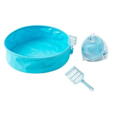 Gaekwacheonsun 貓咪大尺寸攜帶式折疊廁所, 藍色, 1個