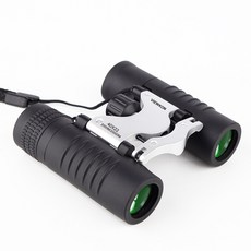 BEAUCON 折疊便攜式40倍率2公里迷你口袋型望遠鏡 黑色 + 銀色, 22mm