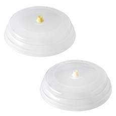 EasySili 矽膠多用途折疊微波爐折疊蓋 2件組, 黃色, 奶油色, 1套
