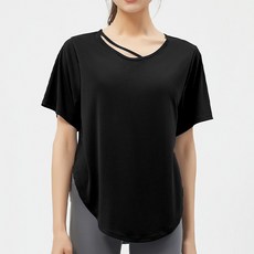 LUNA GIRL 女性Clec不對稱健身T恤 L24SPSW122102