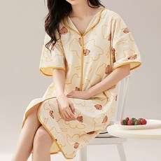 스타일컨택트 여성용 데일리 반팔 잠옷 원피스