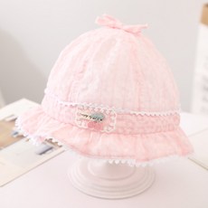 Bebeniz 幼兒櫻桃蕾絲夏季漁夫帽