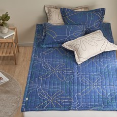 g BEDDING 四季用雛菊薄墊, 藍色