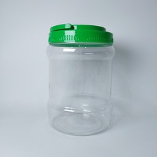 대광구용기 원형 2L + 초록색캡 세트, 12세트, 용기 12p + 캡 12p